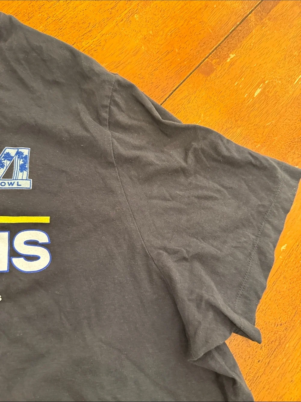 Nike Black Los Angeles Rams Super Bowl LVI Champions T-Shirt xl